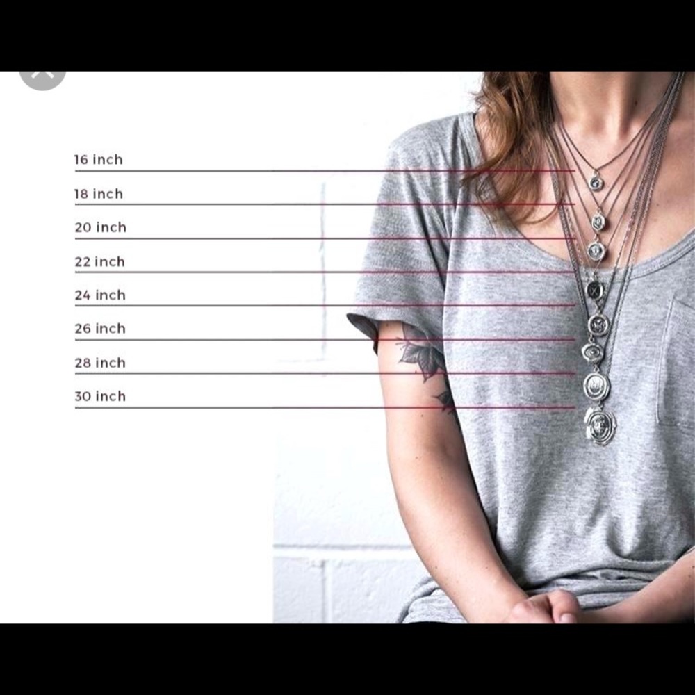 Necklace Sizing Chart for my Poshers!